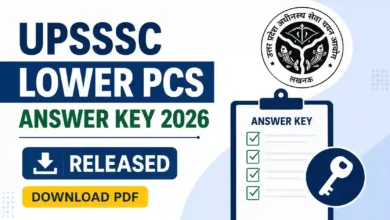 UPSSSC Lower PCS (2587 Posts) Answer Key 2026 Released - Download PDF
