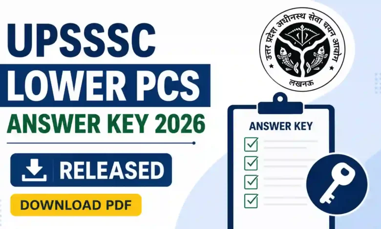 UPSSSC Lower PCS (2587 Posts) Answer Key 2026 Released - Download PDF