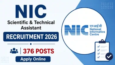 NIC Scientific & Technical Assistant Recruitment 2026 Notification Released for 376 Posts, Apply Online