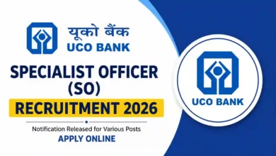 UCO Bank Specialist Officer (SO) Recruitment 2026 Notification Released for Various Posts, Apply Online