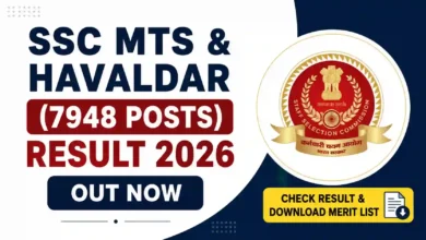 SSC MTS & Havaldar (7948 Posts) Result 2026 Released, Download Merit List & Cutoff PDF