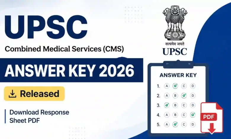 UPSC Combined Medical Services (CMS-1358 Posts) Answer Key 2026 Released – Download Response Sheet PDF