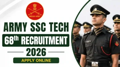 Indian Army SSC Tech 68th Recruitment 2026 Notification Released & Apply Online 