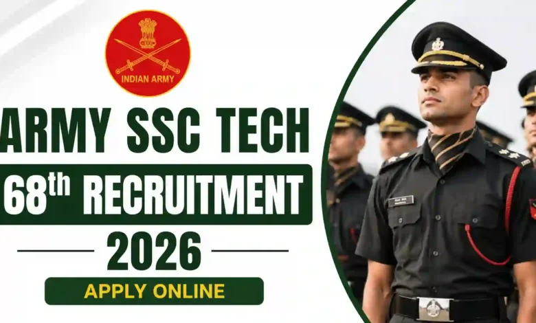 Indian Army SSC Tech 68th Recruitment 2026 Notification Released & Apply Online 