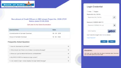 Bank of India Credit Officer (779 Posts) Admit Card 2026 Released, Direct Download Link