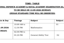UPSC NDA & NA-II (394 Posts) Exam Date & Admit Card 2026 Released, Check Now