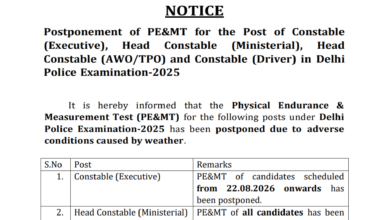 Delhi Police Head Constable (AWO/TPO-443 Posts) Exam Date & Admit Card 2025 Released, Check Now