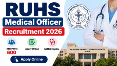 RUHS Medical Officer (MO) Recruitment 2026 Notification Released & Apply Online for 600 Posts