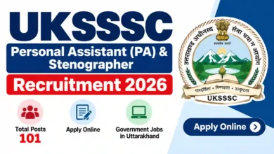 UKSSSC Personal Assistant (PA) & Stenographer Recruitment 2026 Notification Released for 101 Posts, Apply Online
