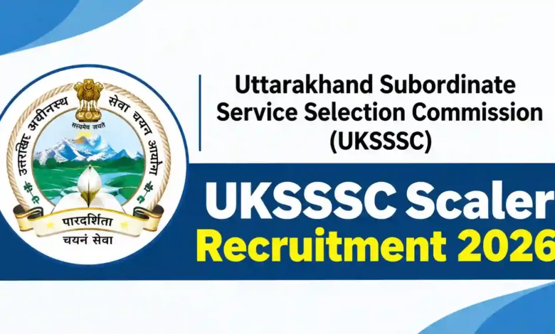 UKSSSC Scaler Recruitment 2026 Notification Released & Apply Online for 200 Posts