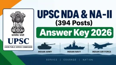 UPSC NDA & NA-II (394 Posts) Answer Key 2026 Released, Download Response Sheet PDF