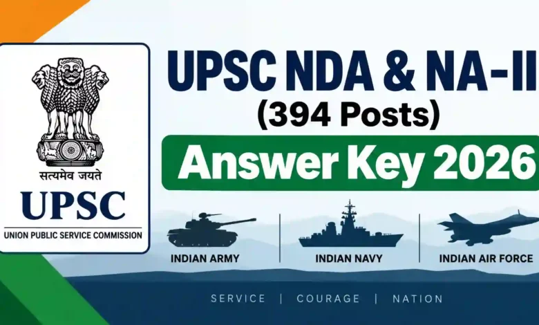UPSC NDA & NA-II (394 Posts) Answer Key 2026 Released, Download Response Sheet PDF