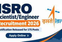 ISRO Scientist / Engineer Recruitment 2026 Notification Released for 175 Posts, Apply Online