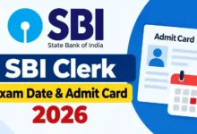 SBI Clerk (9124 Posts) Exam Date & Admit Card 2026 Released, Check Now