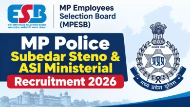 MPESB MP Police Subedar Steno & ASI Ministerial Recruitment 2026 Notification Released for 655 Posts, Apply Online