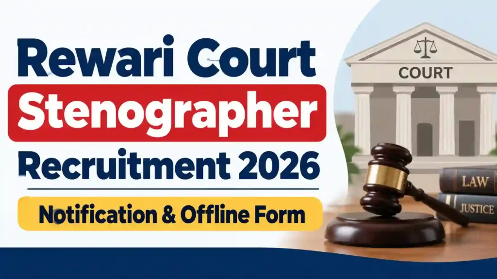 Rewari Court Stenographer Recruitment 2026 Notification & Offline Form