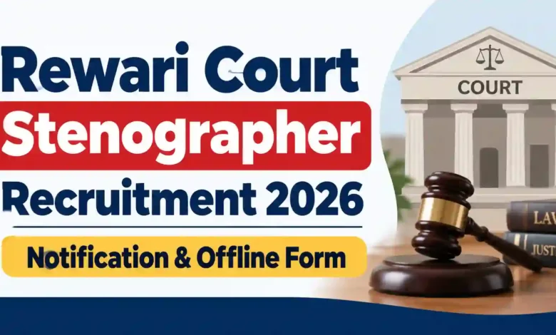 Rewari Court Stenographer Recruitment 2026 Notification & Offline Form