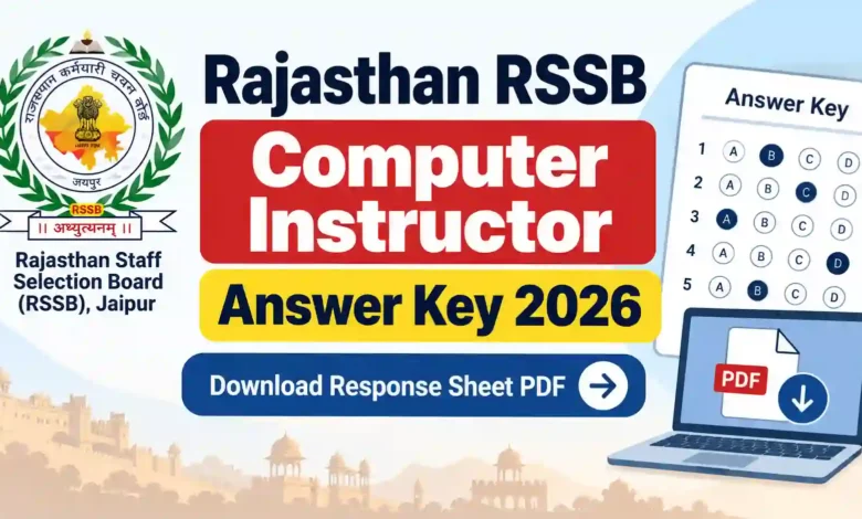 Rajasthan RSSB Computer Instructor (3951 Posts) Answer Key 2026 Released – Download Response Sheet PDF