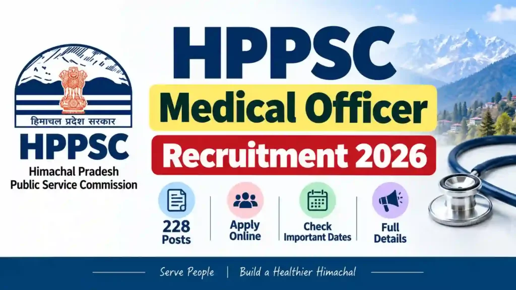 HPPSC Medical Officer Recruitment 2026 Notification Released & Apply Online for 228 Posts