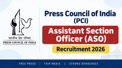 Press Council of India ASO Recruitment 2026 Notification & Offline Form