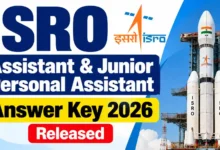 ISRO Assistant & Junior Personal Assistant (242 Posts) Answer Key 2026 Released, Download Response Sheet PDF