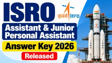 ISRO Assistant & Junior Personal Assistant (242 Posts) Answer Key 2026 Released, Download Response Sheet PDF