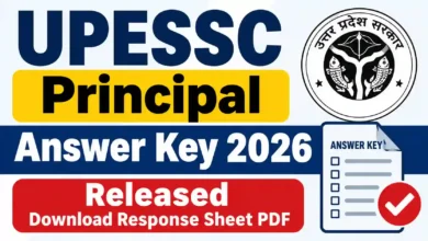 UPESSC Principal (111 Posts) Answer Key 2026 Released – Download Response Sheet PDF