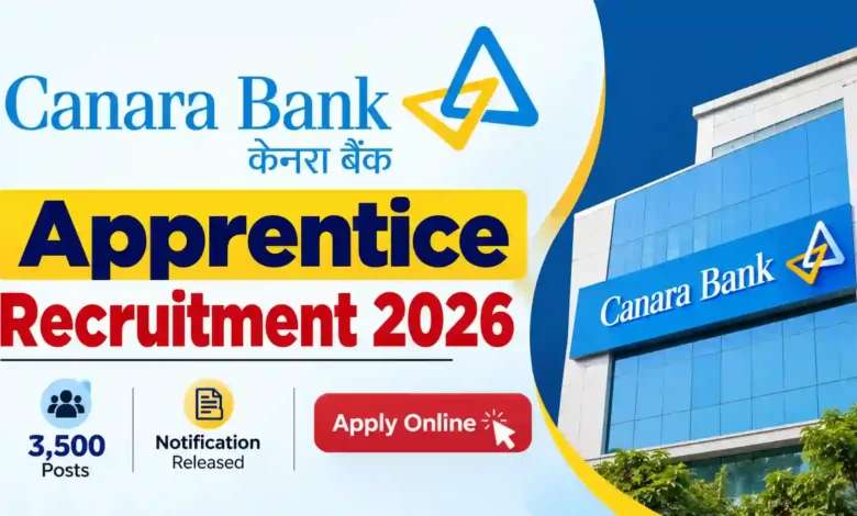 Canara Bank Apprentice Recruitment 2026 Notification Released & Apply Online for 3500 Graduate Apprentice Posts