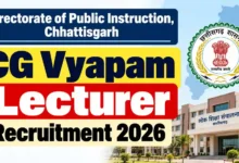 CG Vyapam Lecturer Recruitment 2026 Notification Released & Apply Online for 854 Posts
