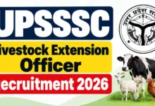 UPSSSC Livestock Extension Officer Recruitment 2026 Notification Released for 1251 Posts, Apply Online