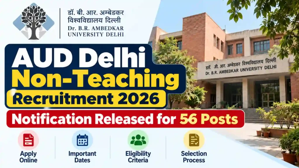 AUD Delhi Non-Teaching Recruitment 2026 Notification Released for 56 Posts; Apply Online