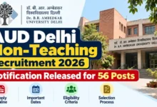 AUD Delhi Non-Teaching Recruitment 2026 Notification Released for 56 Posts; Apply Online