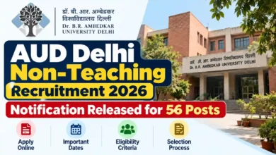 AUD Delhi Non-Teaching Recruitment 2026 Notification Released for 56 Posts; Apply Online