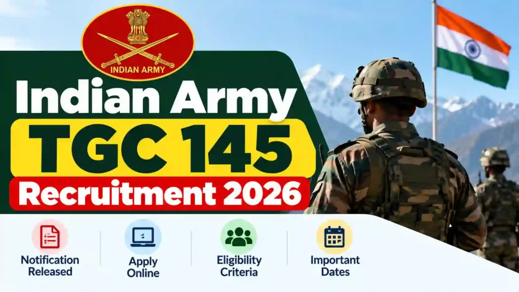 Indian Army Technical Graduate Course (TGC) 145 Recruitment 2026 Notification Released & Apply Online
