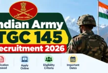 Indian Army Technical Graduate Course (TGC) 145 Recruitment 2026 Notification Released & Apply Online