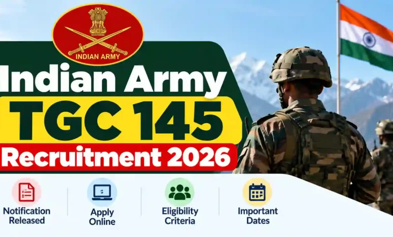 Indian Army Technical Graduate Course (TGC) 145 Recruitment 2026 Notification Released & Apply Online