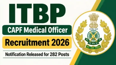 ITBP CAPF Medical Officer Recruitment 2026 Notification Released for 282 Posts, Apply Online