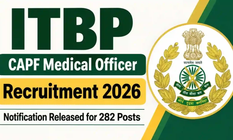 ITBP CAPF Medical Officer Recruitment 2026 Notification Released for 282 Posts, Apply Online