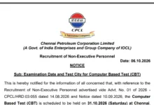 CPCL Junior Engineering Assistant (60 Posts) Exam Date & Admit Card 2026 Released, Check Now