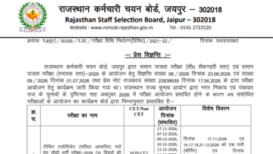 Rajasthan RSSB CET (Graduation Level) Exam Date & Admit Card 2026 Released, Check Now