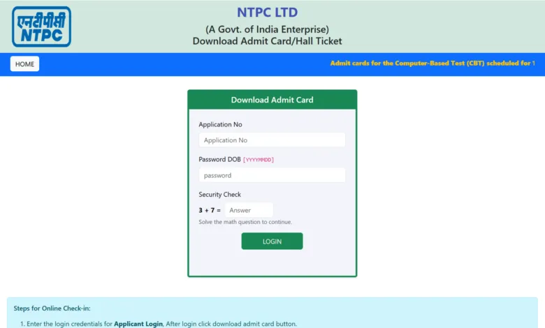 NTPC Assistant Chemist Trainee Exam Date & Admit Card 2026 Released, Check Now