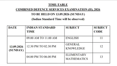 UPSC CDS-II (451 Posts) Exam Date & Admit Card 2026 Released, Check Now