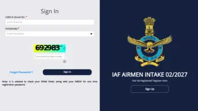 Indian Air Force Airmen Group Y (Medical Assistant) Intake 02/2027 Exam Date & Admit Card Released, Check Now