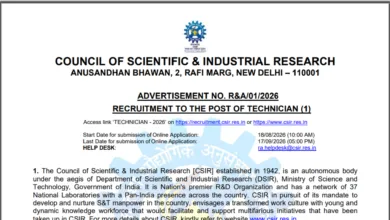 CSIR Technician Recruitment 2026 Notification Released for 43 Posts, Apply Online
