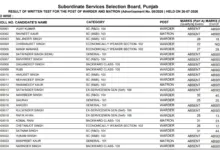 Punjab PSSSB Jail Warder & Matron (532 Posts) Result 2026 Released, Download Scorecard PDF