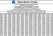SBI Probationary Officer (PO-1500 Posts) Result 2026 Released – Download Merit List PDF