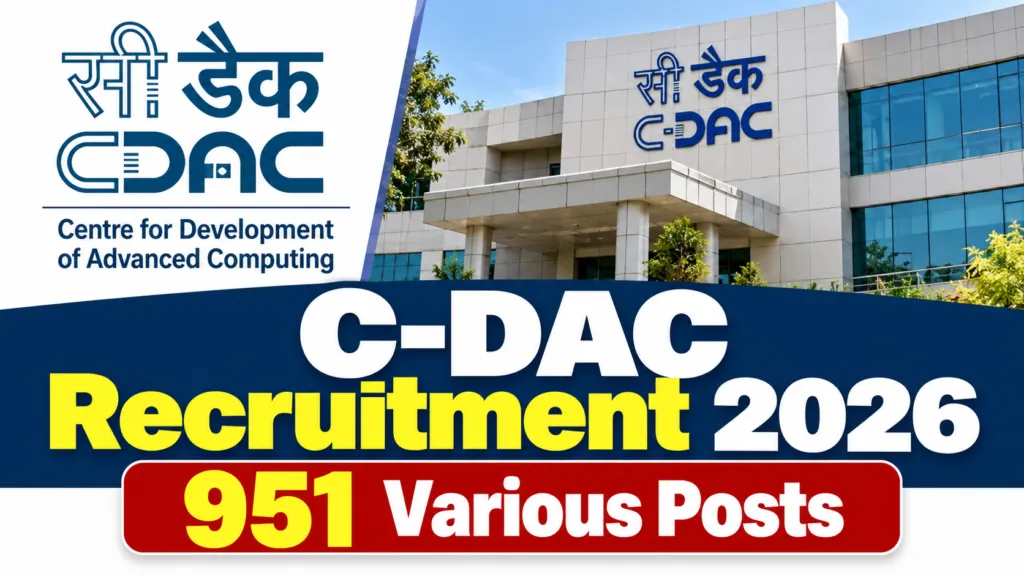 CDAC Recruitment 2026 Notification Released for 951 Various Posts, Apply Online