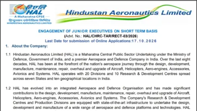 HAL Junior Executive Recruitment 2026 Notification Released for 150 Posts, Apply Online