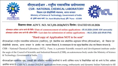 CSIR-NCL Multi-Tasking Staff (MTS) Recruitment 2026 Notification Released & Apply Online