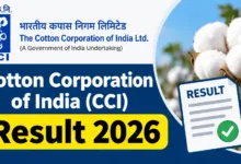 Cotton Corporation of India (CCI) Result 2026 Released for 148 Various Posts, Download Shortlisted Candidates PDF